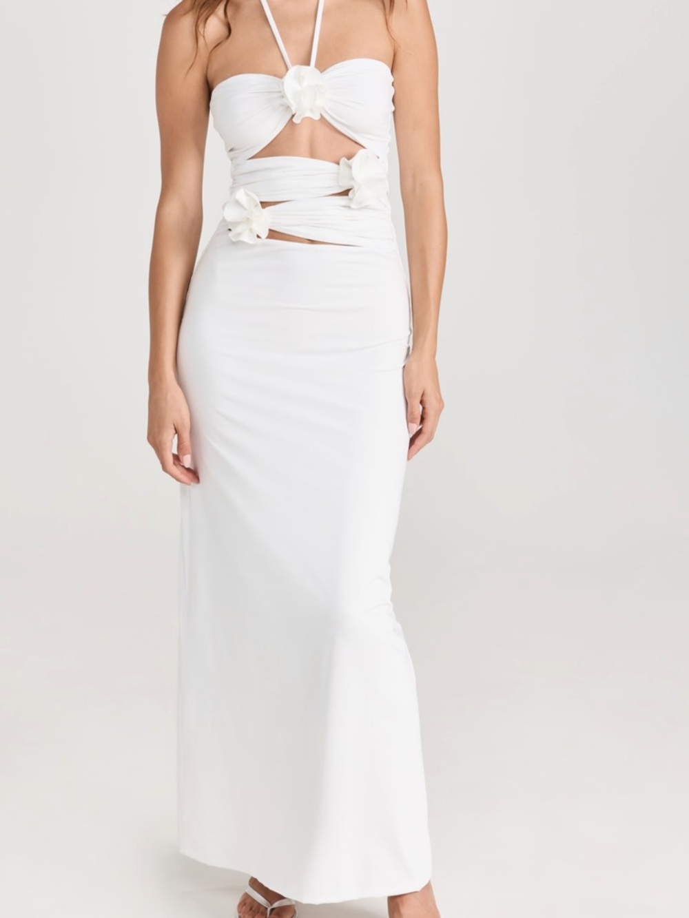 Maygel Colonel Cutout Halter Maxi Dress